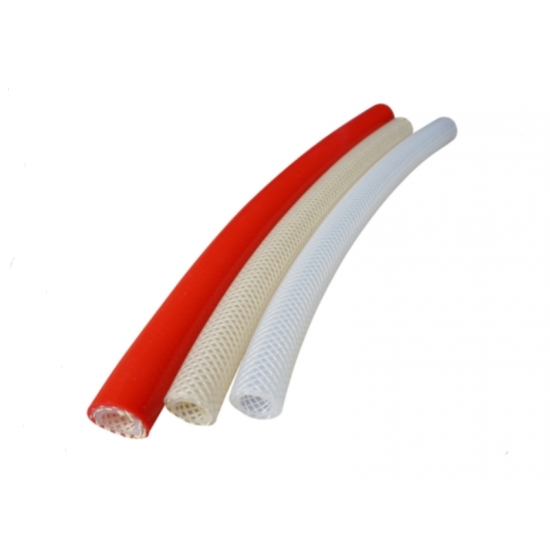 High Temperature Braided Silicone Hose Clear Reinforced Tubing